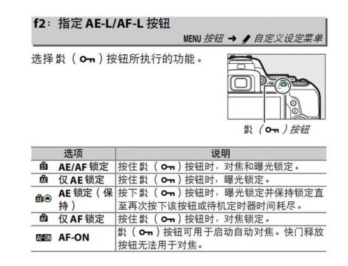 焦距锁定按钮如何用