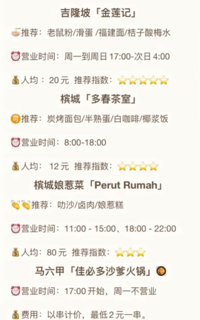 第一次去马来西亚旅行一定要吃的美食