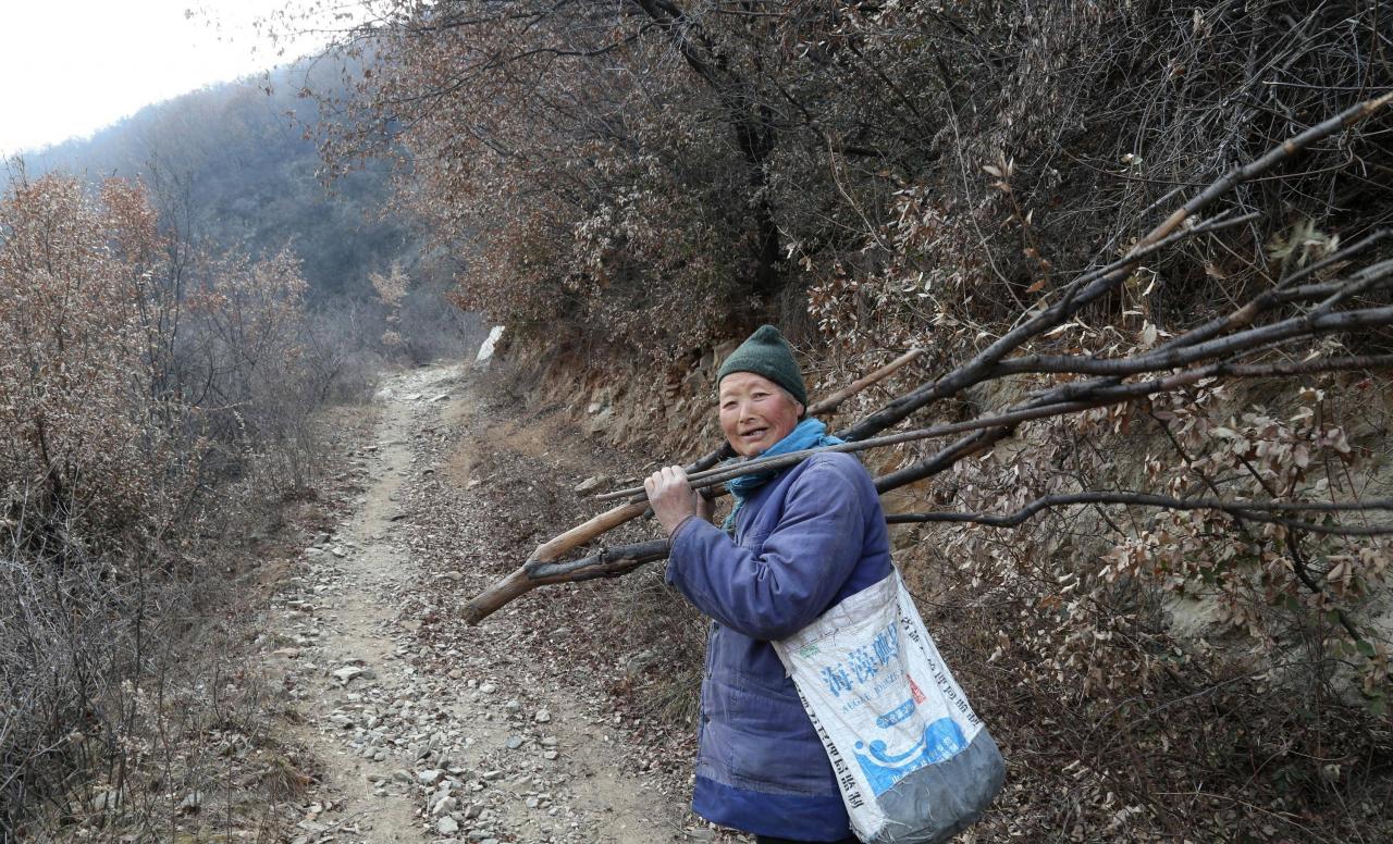 山西7旬夫妻建三间瓦房独居深山,靠山吃山养老